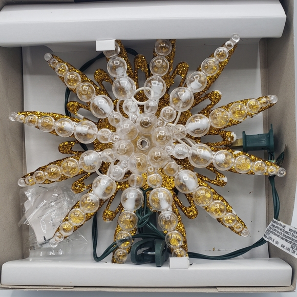 Vtg Lighted Star Christmas Tree Topper New Old stock l - Picture 2 of 4